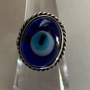 2007 Mystic Blue Eye Silver Ring